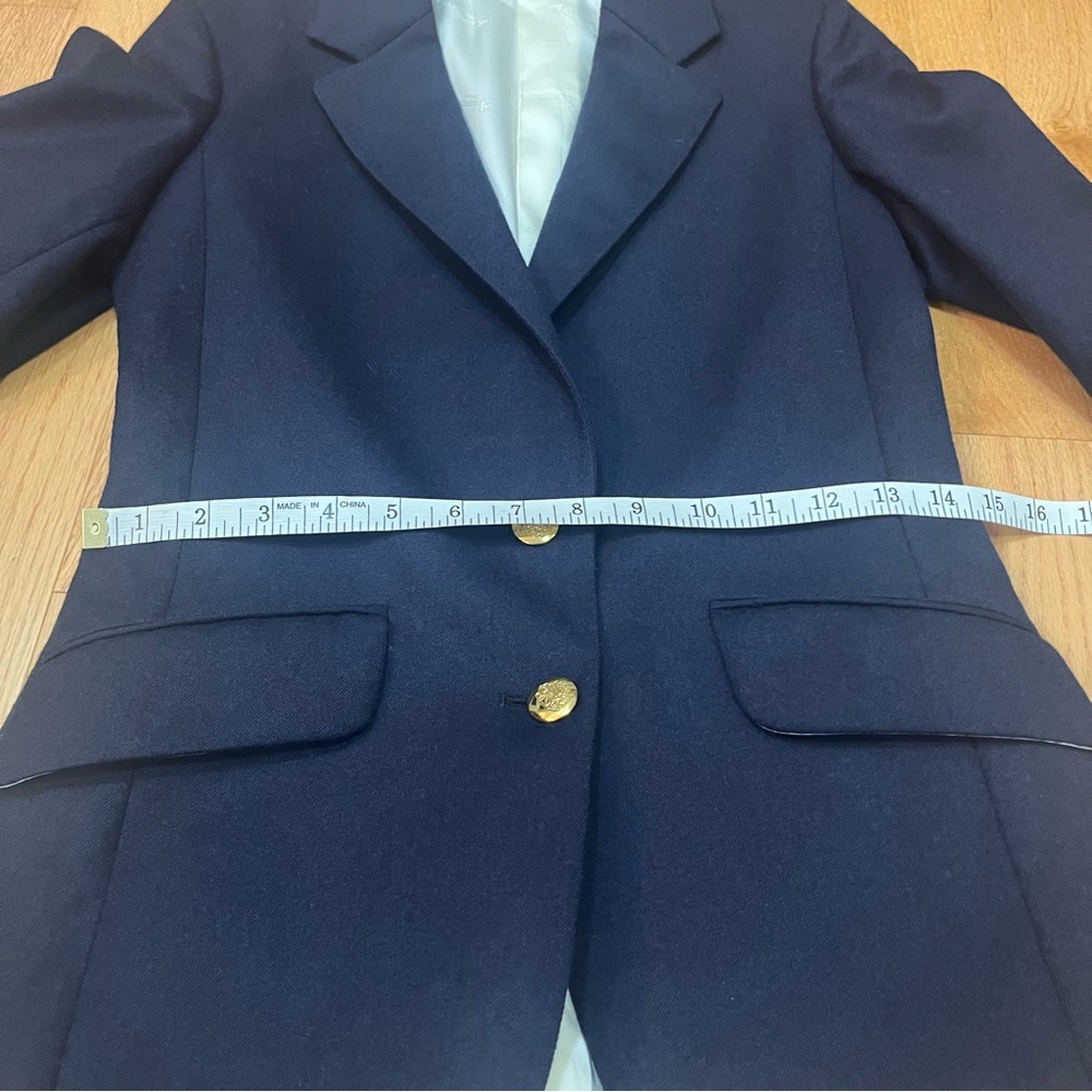 Vintage Aquascutum London Navy Blue Wool Blazer - Picture 14 of 15